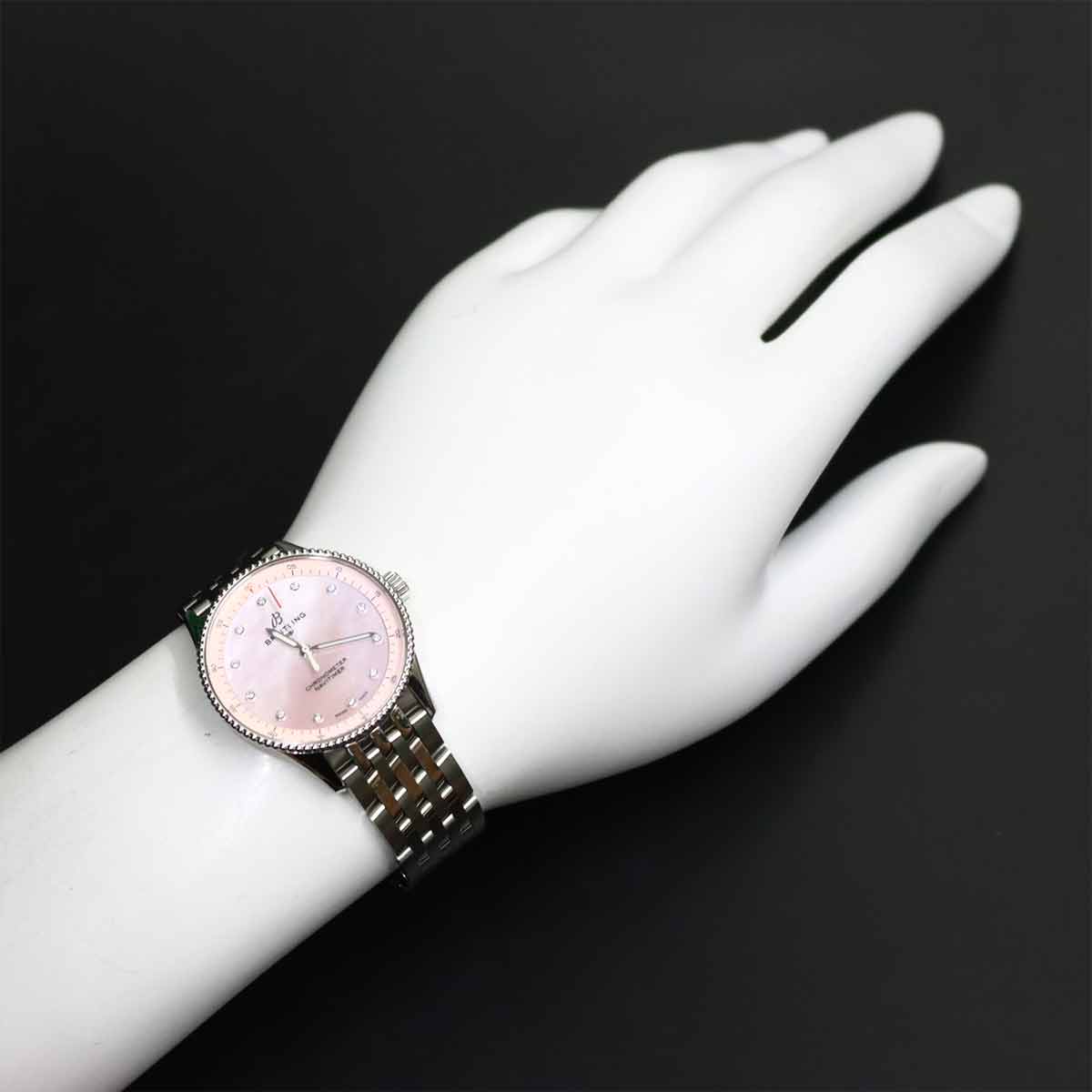 navitimer 32 A77320 Quartz 12P Diamond Ladies Watch