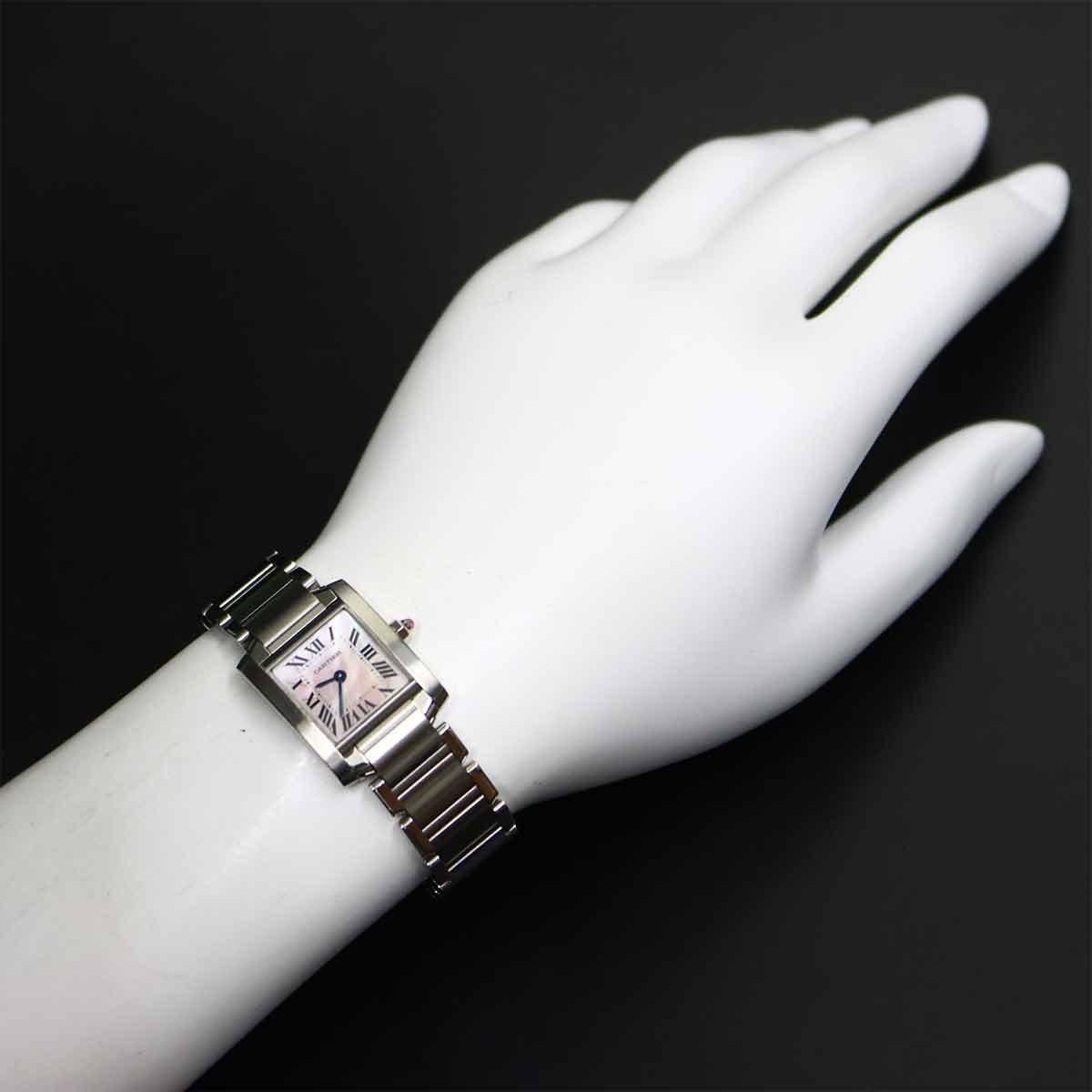 Tank Francaise SM W51028Q3 Quartz Pink Shell Dial Ladies