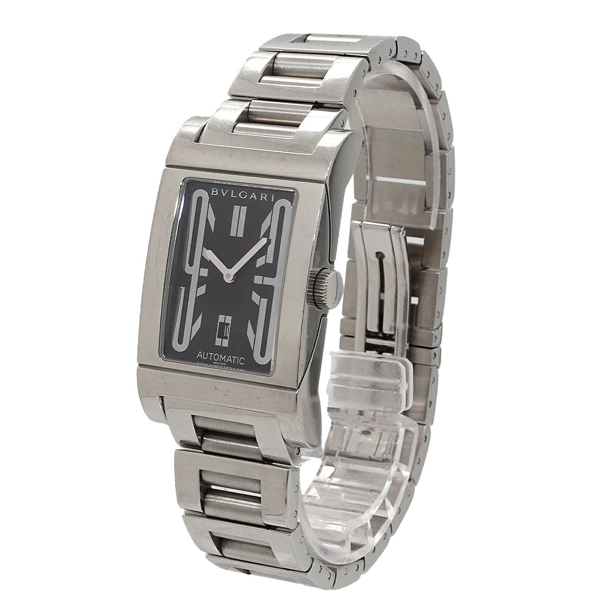 Rettangolo RT45S Automatic Date Black Dial Mens Watch