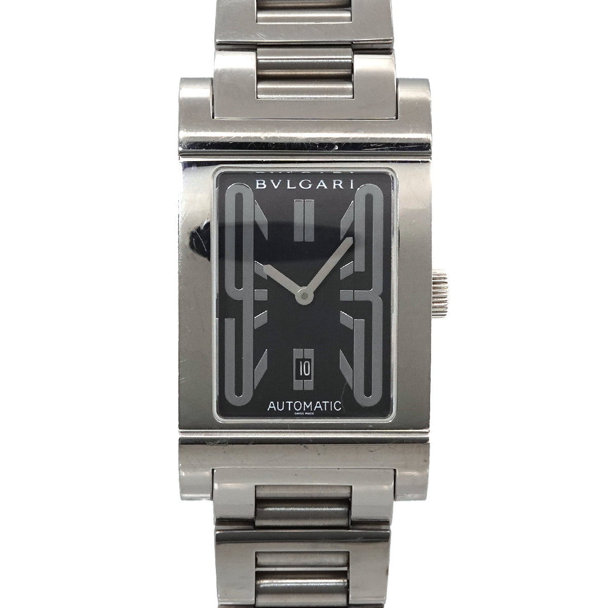 Rettangolo RT45S Automatic Date Black Dial Mens Watch