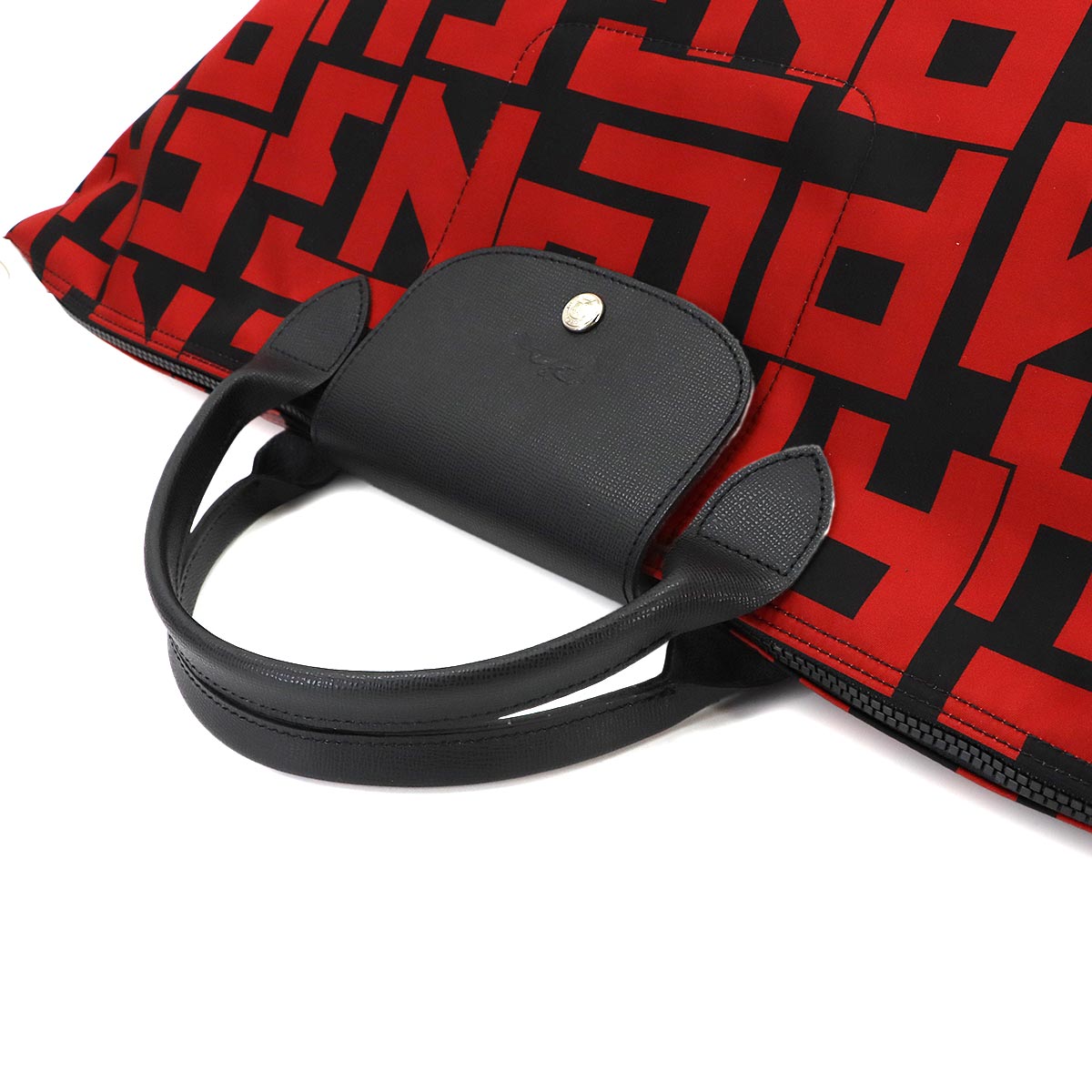 Le Pliage LGP Tote Shoulder Bag Nylon Leather Noir Brick