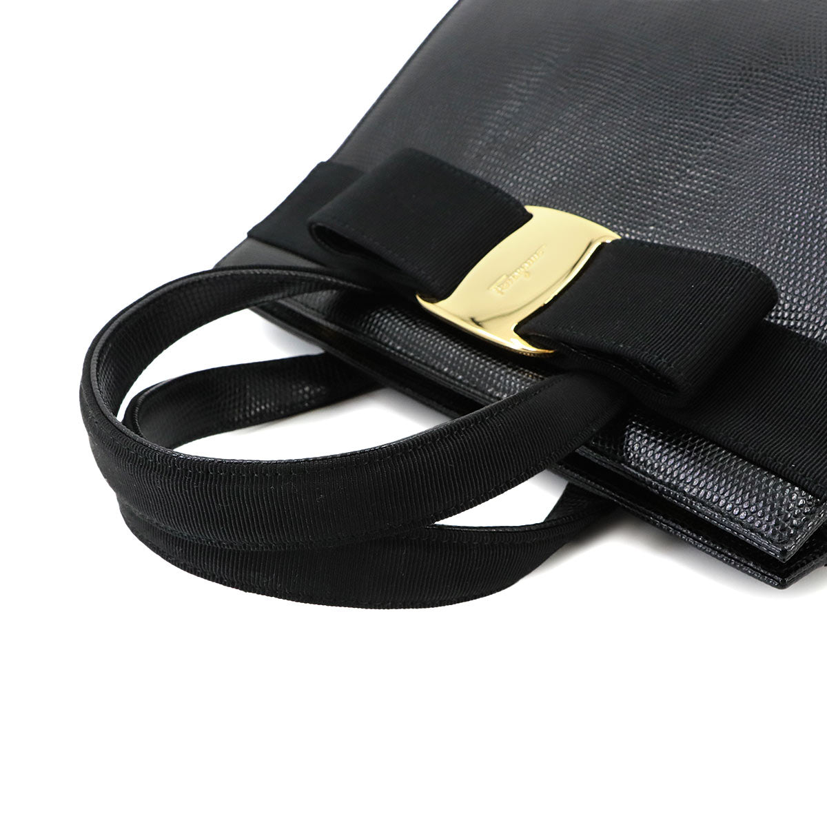 Vara 2way Hand Shoulder Bag Leather Black Purse