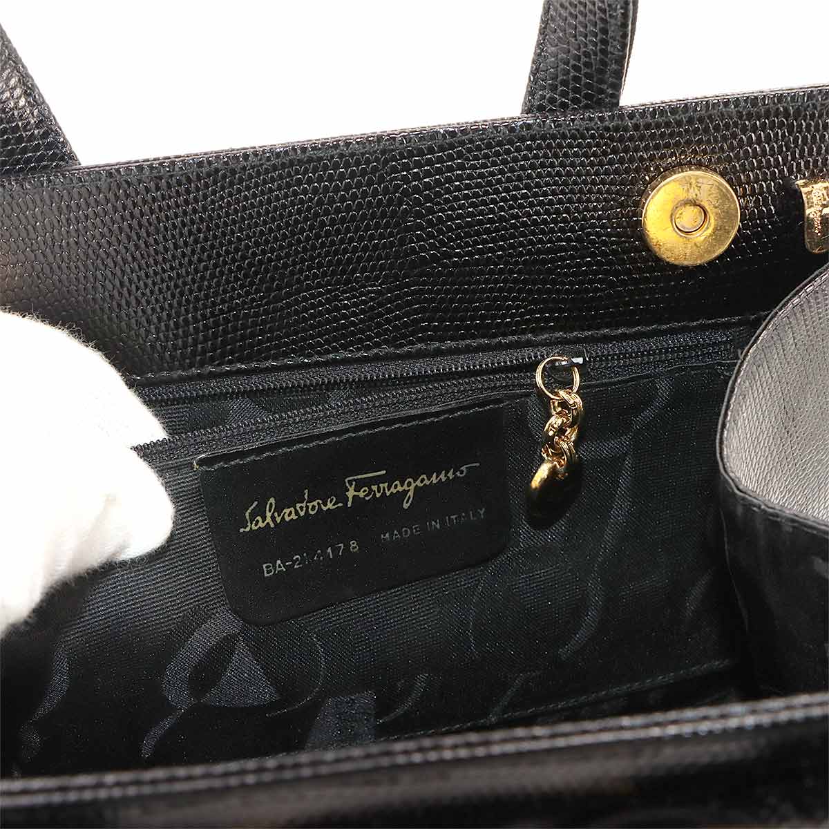 Vara 2way Hand Shoulder Bag Leather Black Purse