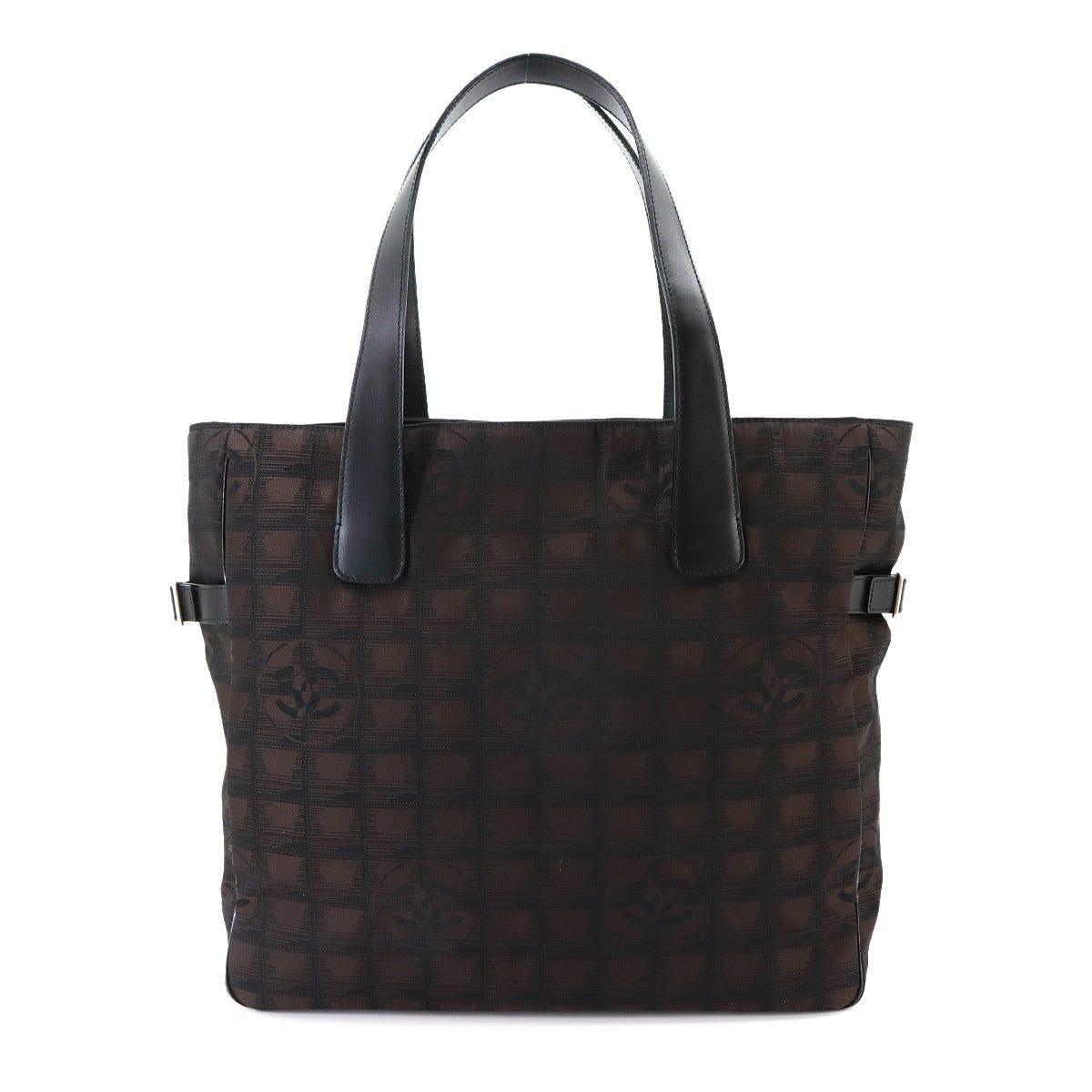 New Travel Line Tote GM Nylon Jacquard Leather Brown A15825