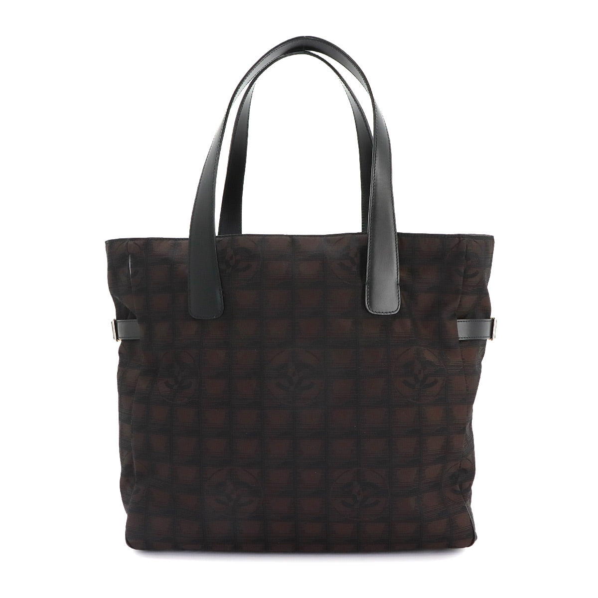 New Travel Line Tote GM Nylon Jacquard Leather Brown A15825
