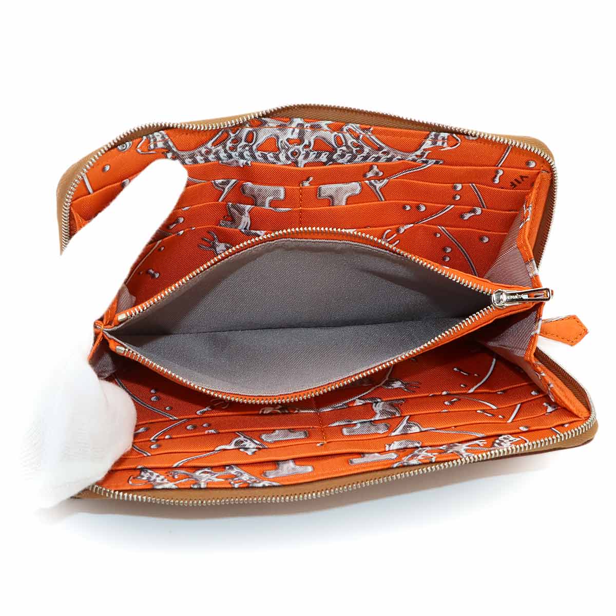 Azapp Long Silkin Long Wallet Epsom Gold Purse