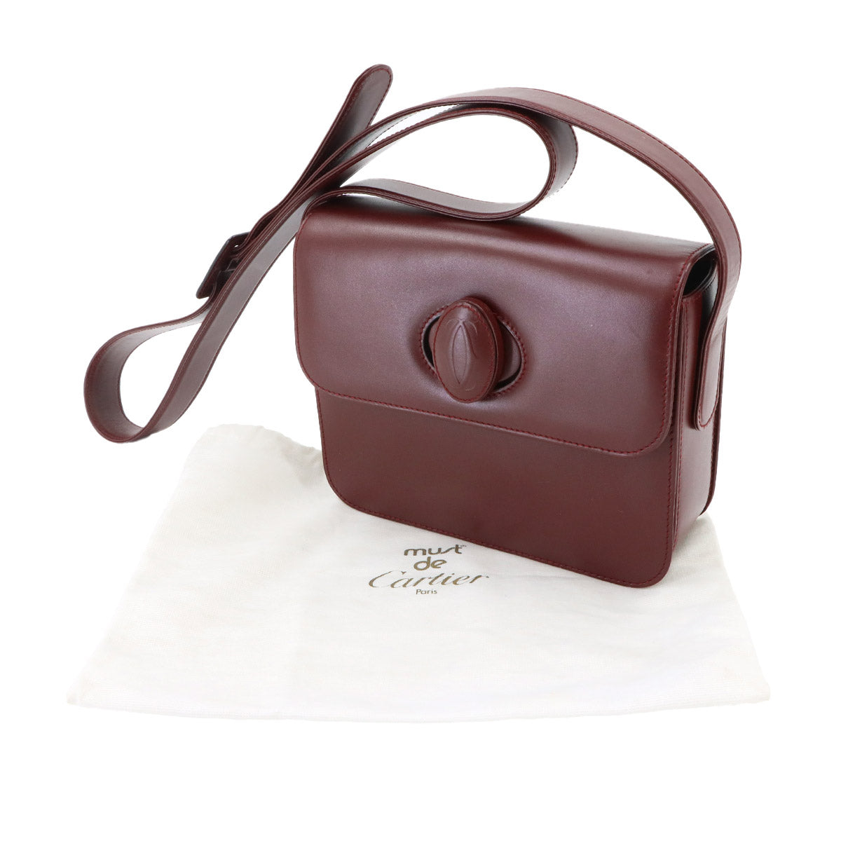 Must Line Shoulder Bag Leather Bordeaux Purse