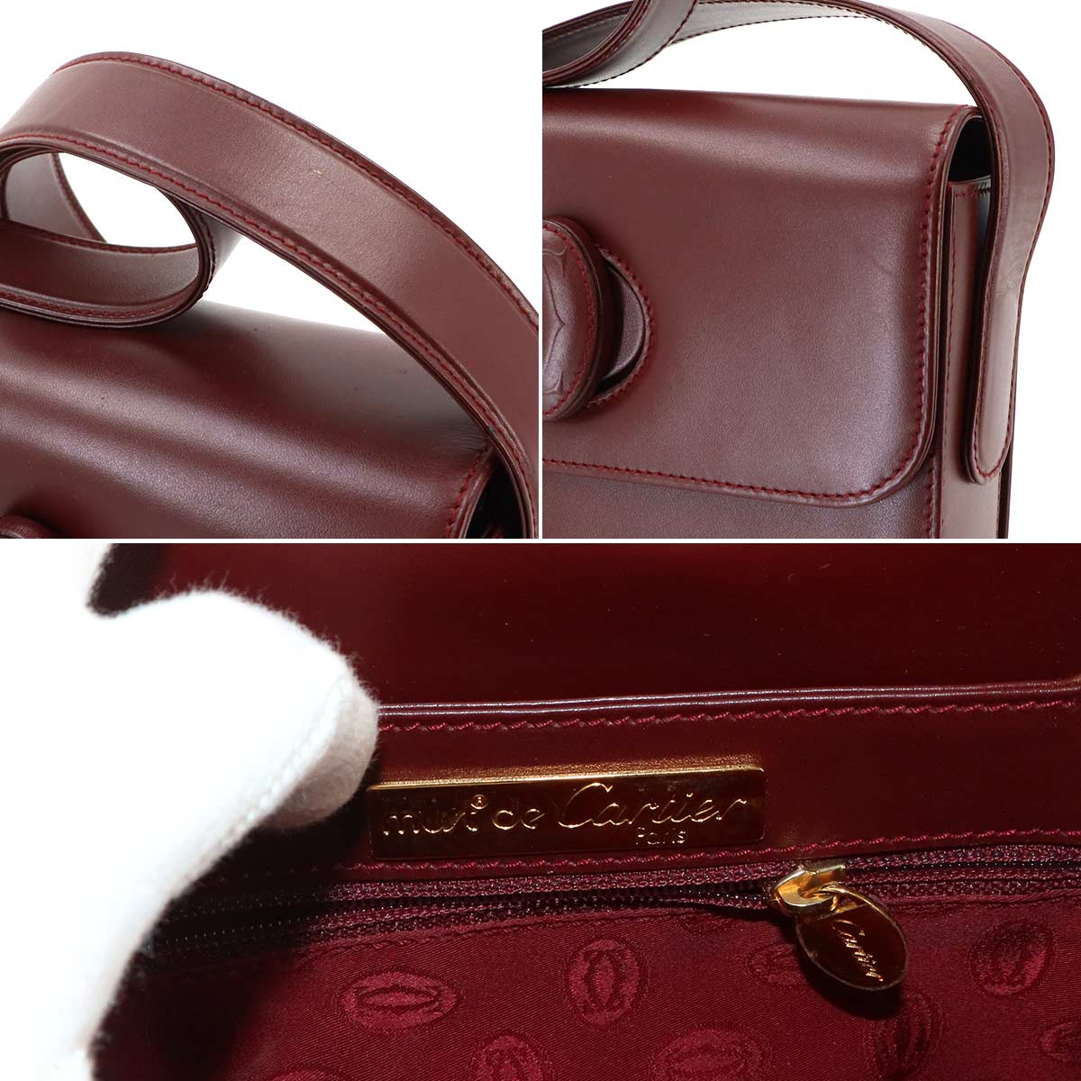 Must Line Shoulder Bag Leather Bordeaux Purse