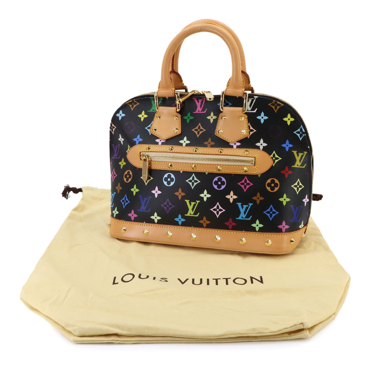 Monogram Multi color Alma Hand Bag Noir M92646 Black