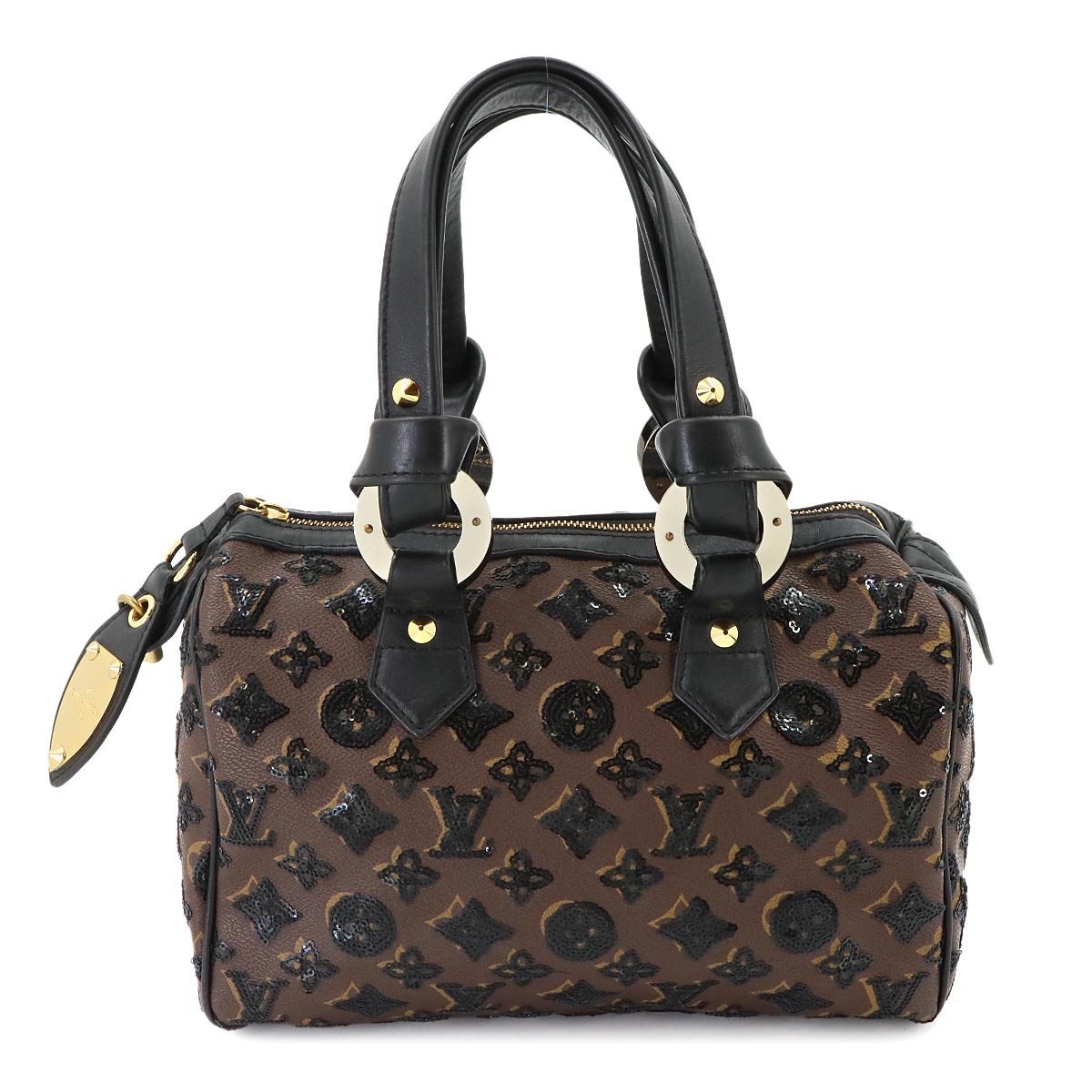 Monogram Eclipse Speedy 30 Hand Bag Brown Black M40243