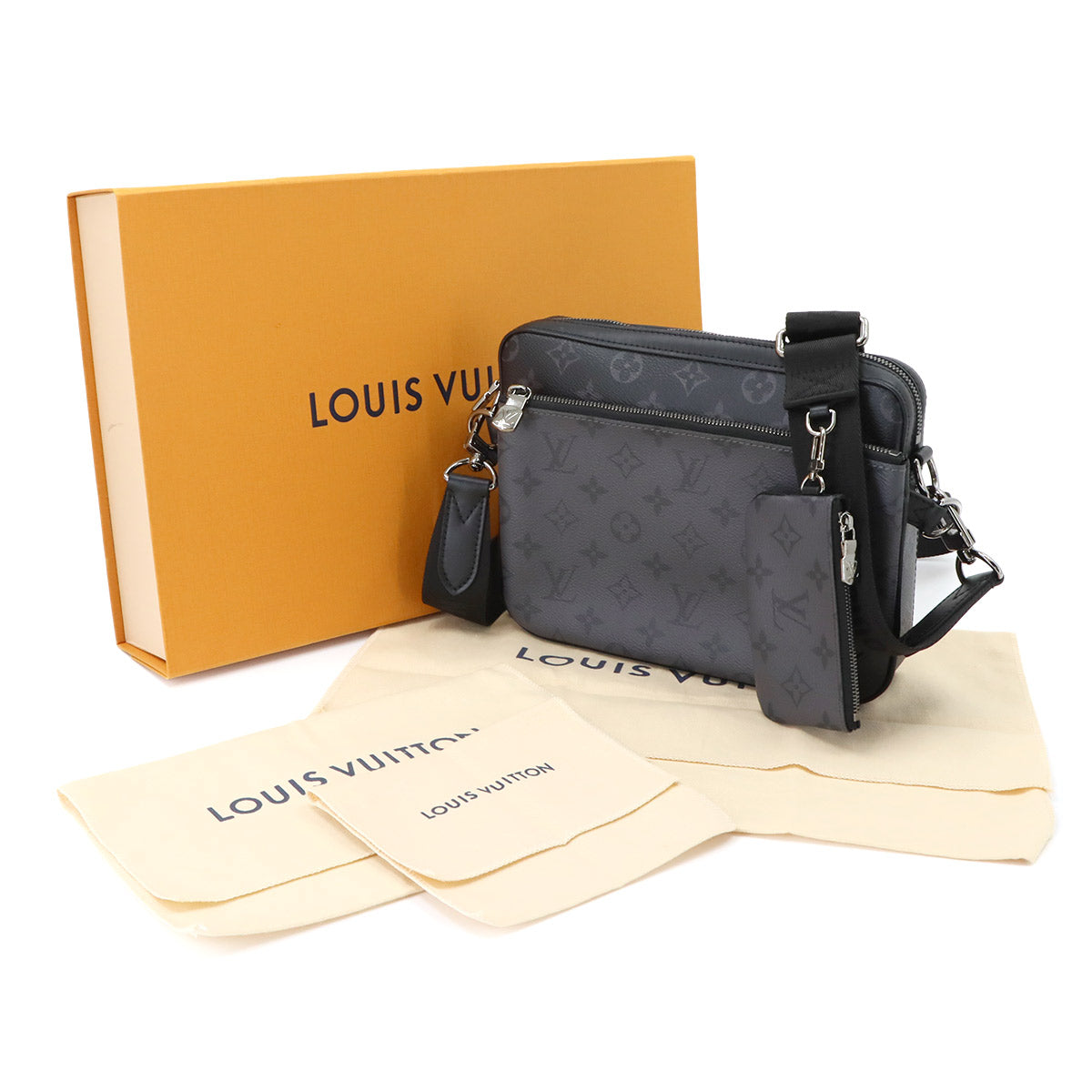 Monogram Eclipse Trio Messenger Shoulder Bag M69443 Purse