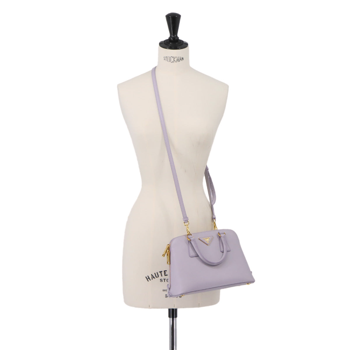 2way Hand Shoulder Bag Saffiano Leather Purple 1BA838