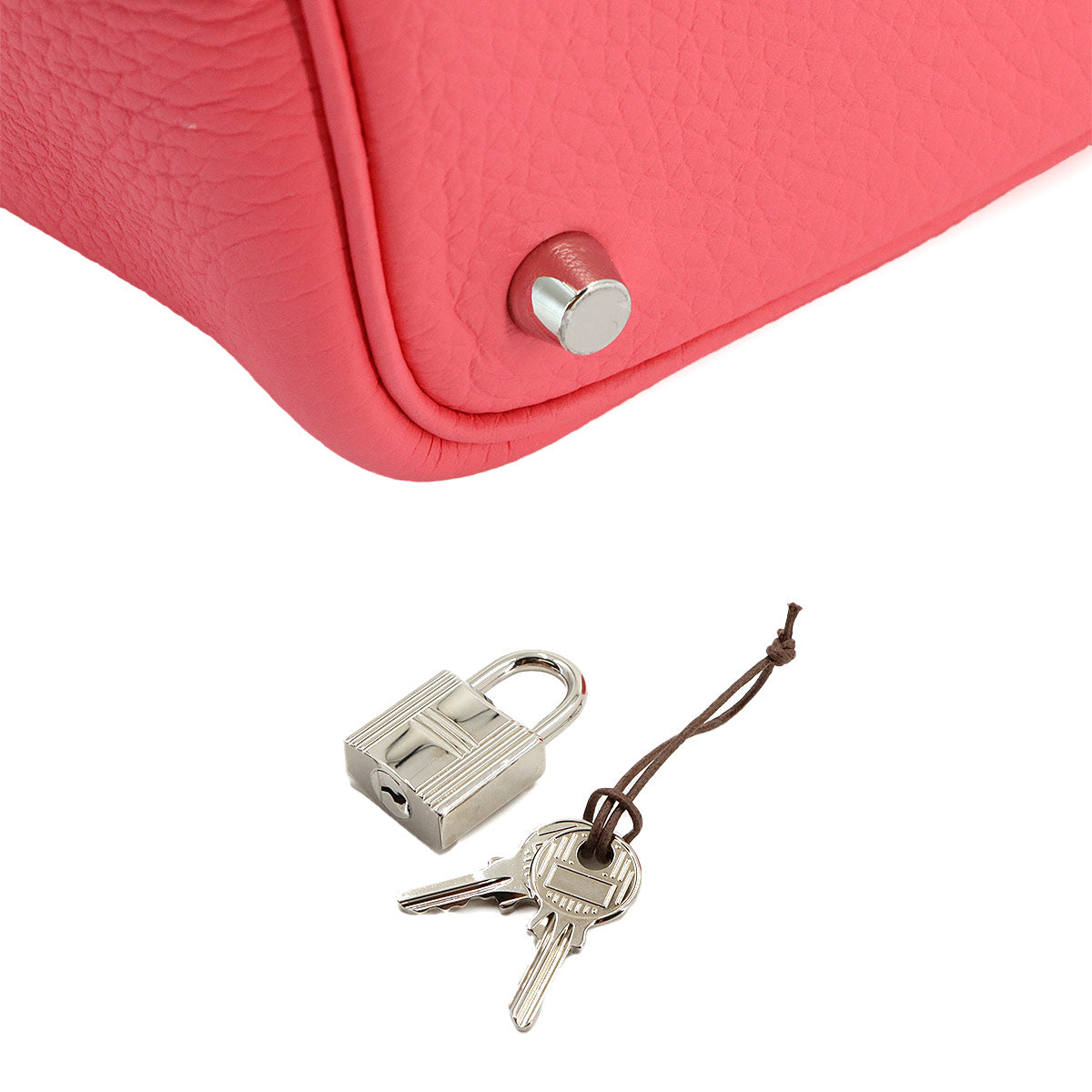 Picotin Lock PM Hand Bag Taurillon Clemence Rose Azalee
