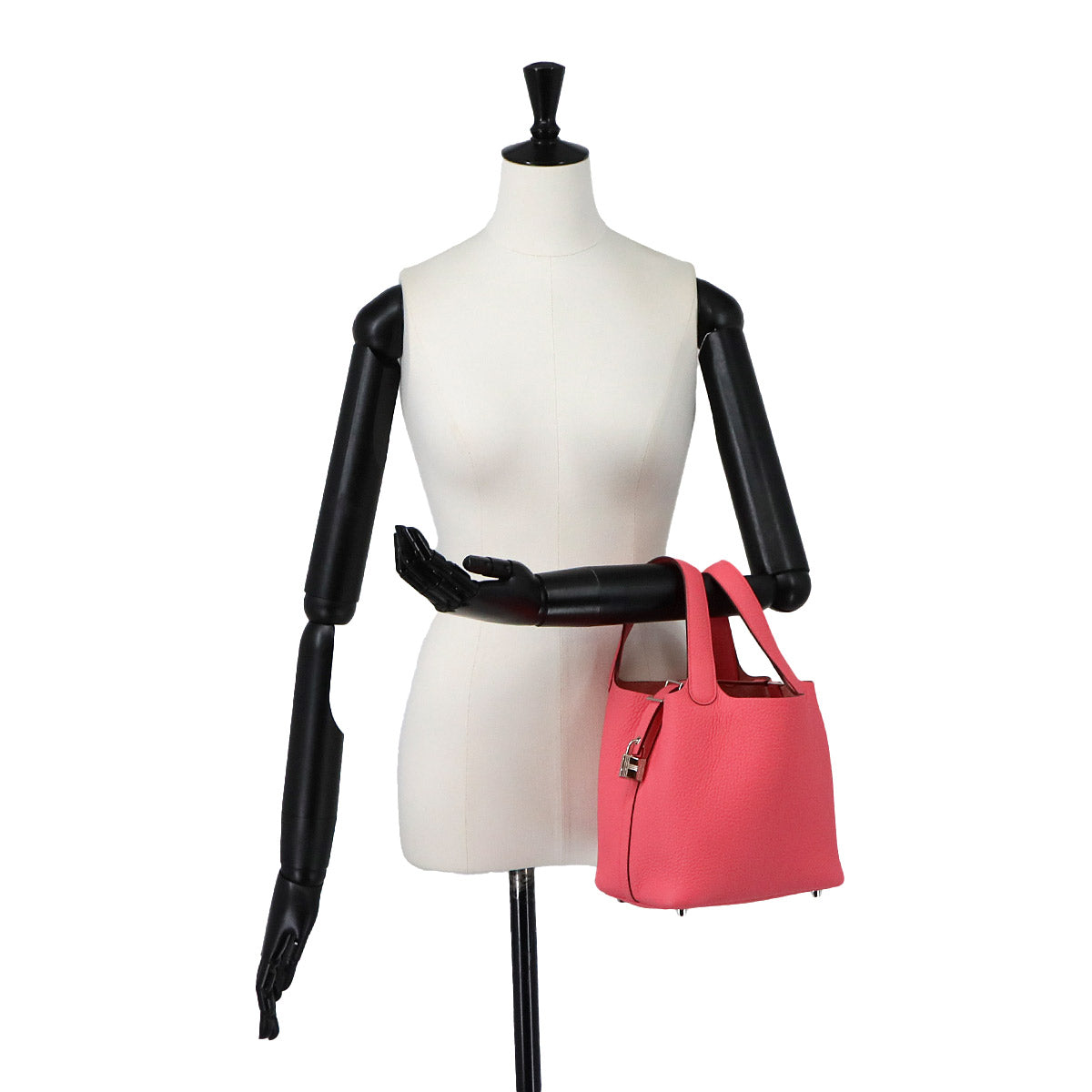 Picotin Lock PM Hand Bag Taurillon Clemence Rose Azalee