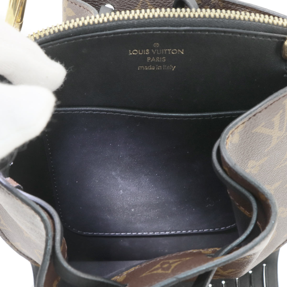 Monogram Fringed Noe Hand Shoulder Bag Brown M43132