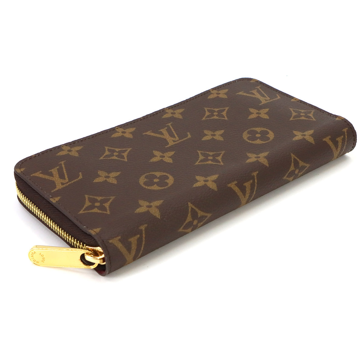 Monogram Zippy Wallet Long Brown Fuchsia M41895 Purse