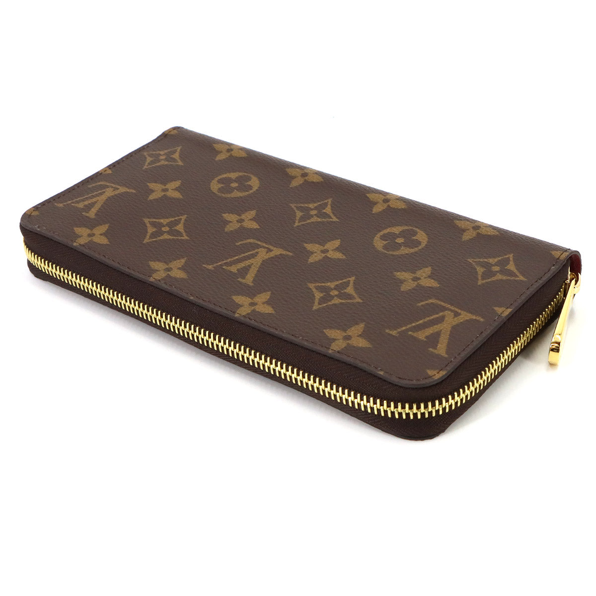 Monogram Zippy Wallet Long Brown Fuchsia M41895 Purse