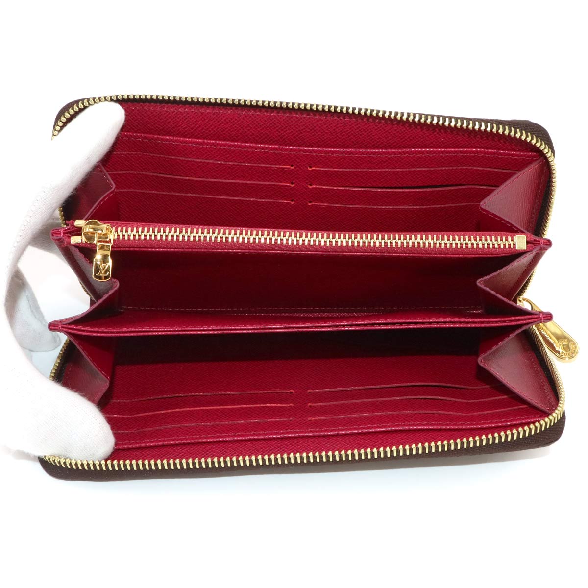 Monogram Zippy Wallet Long Brown Fuchsia M41895 Purse