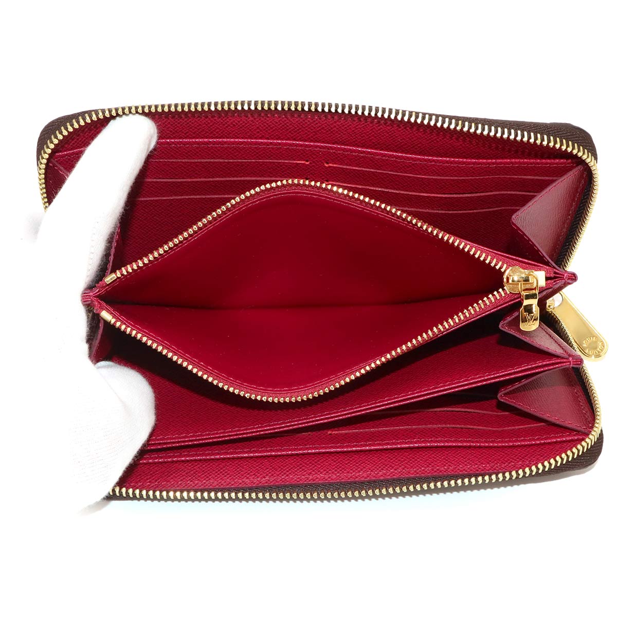 Monogram Zippy Wallet Long Brown Fuchsia M41895 Purse