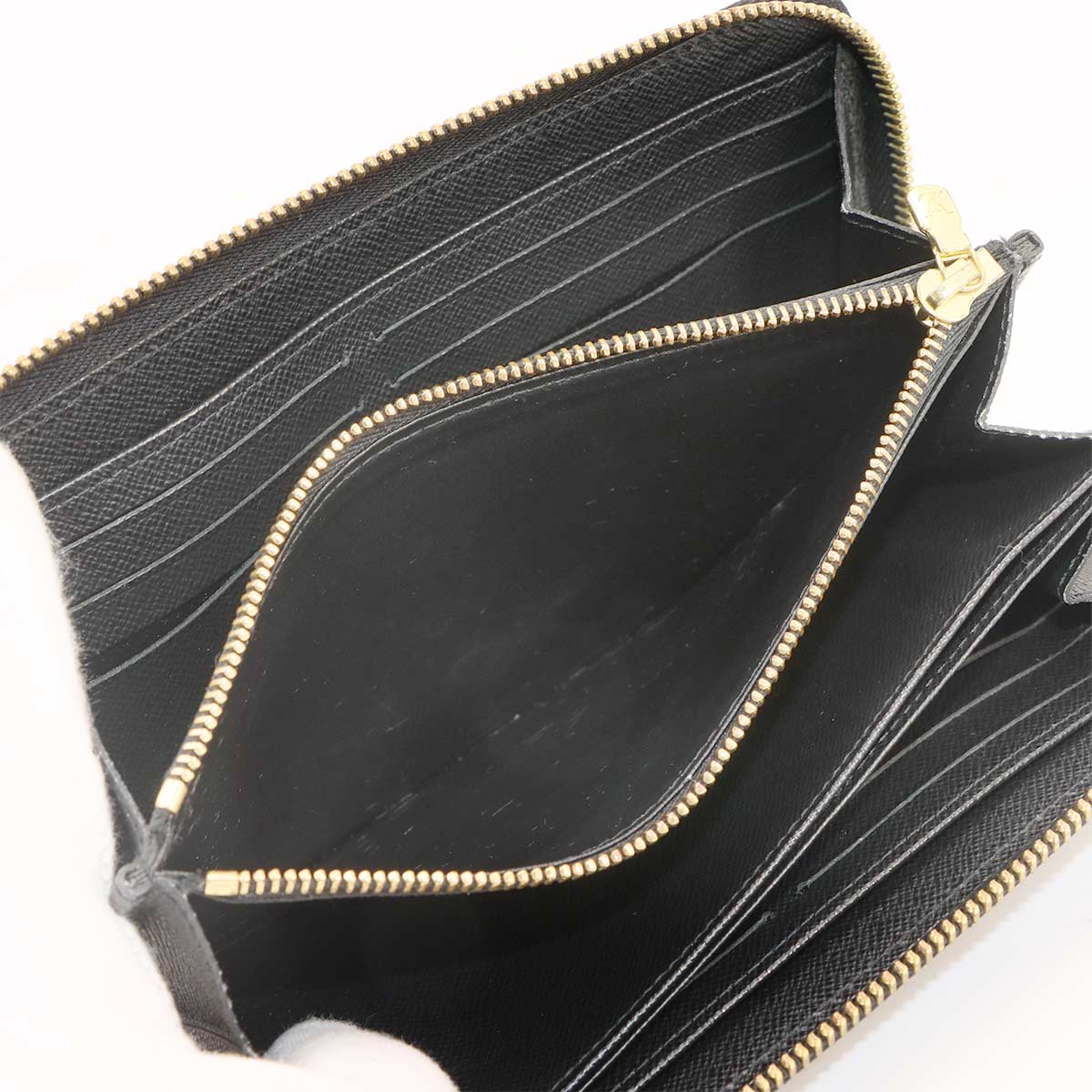 Epi Zippy Wallet Leather Noir M68755 Black Purse