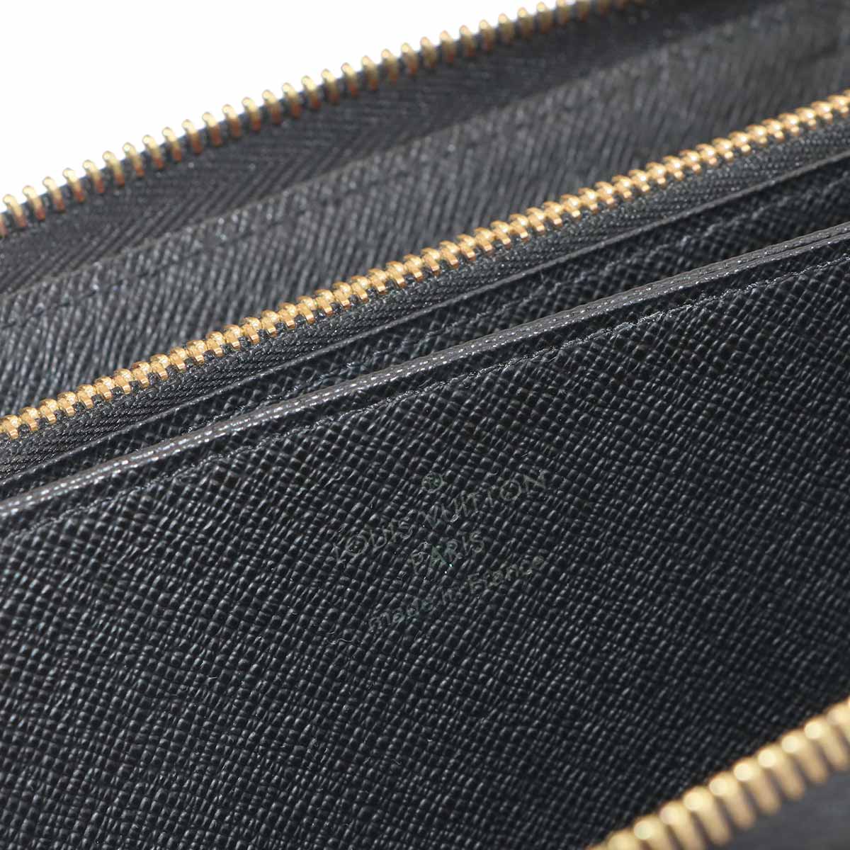 Epi Zippy Wallet Leather Noir M68755 Black Purse