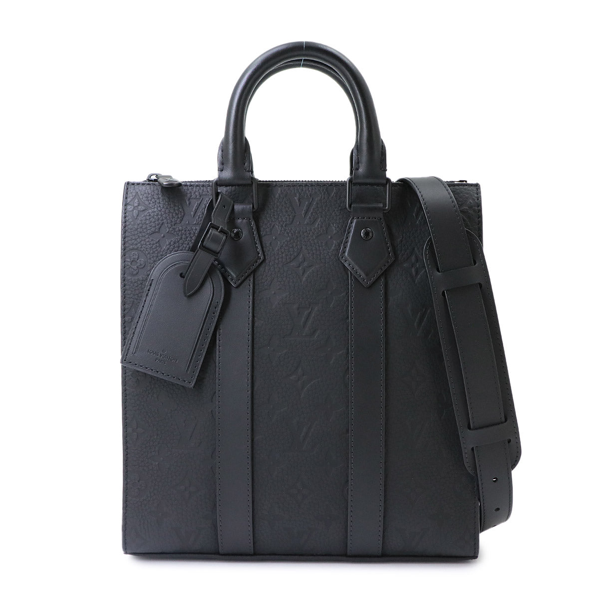 Monogram Taurillon Sac Plat Cross Tote Shoulder Bag