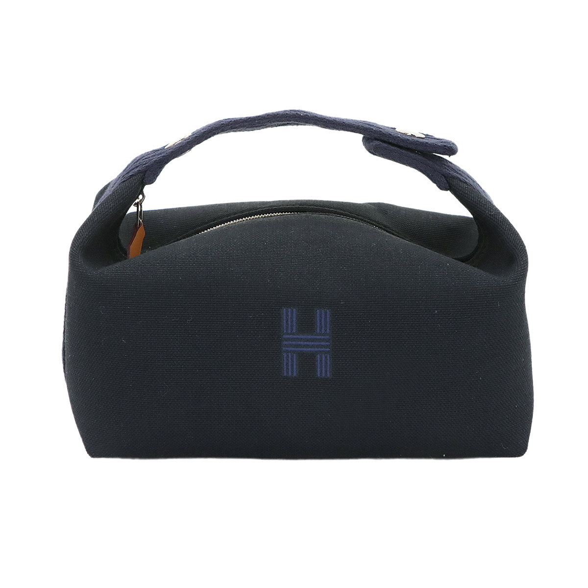 Bride a Brac PM Hand Bag Toile H Black Navy Pouch