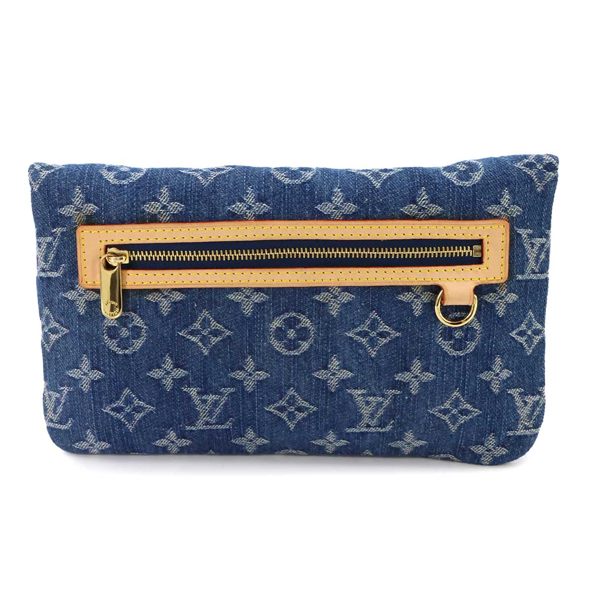 Monogram Denim Pochette Plat Clutch Bag M95007
