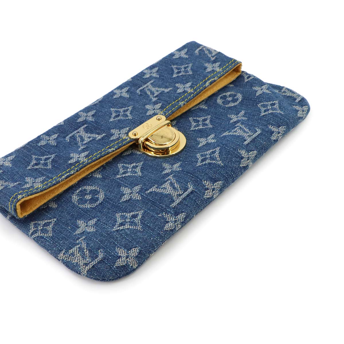 Monogram Denim Pochette Plat Clutch Bag M95007