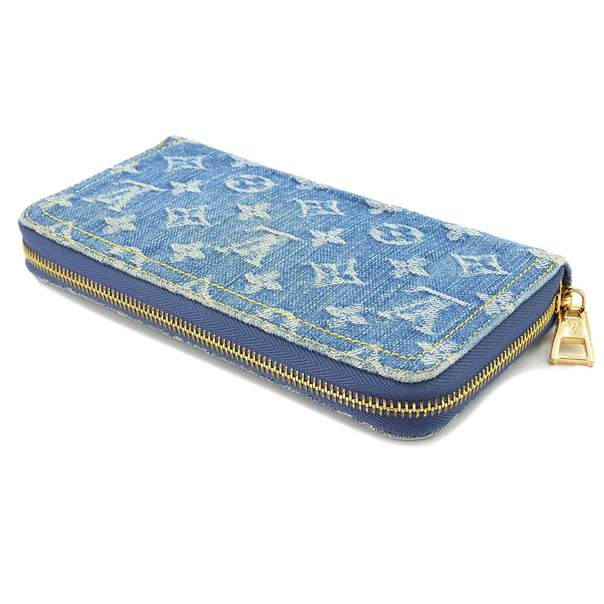 LV Remix Monogram Denim Zippy Wallet Blue M82958