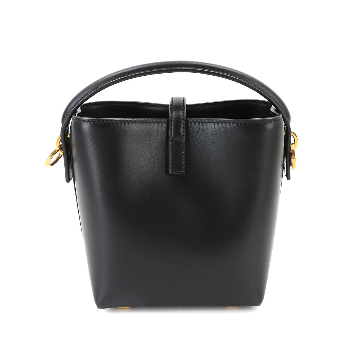 LE37 Hand Shoulder Bag Leather Black 765870 YSL