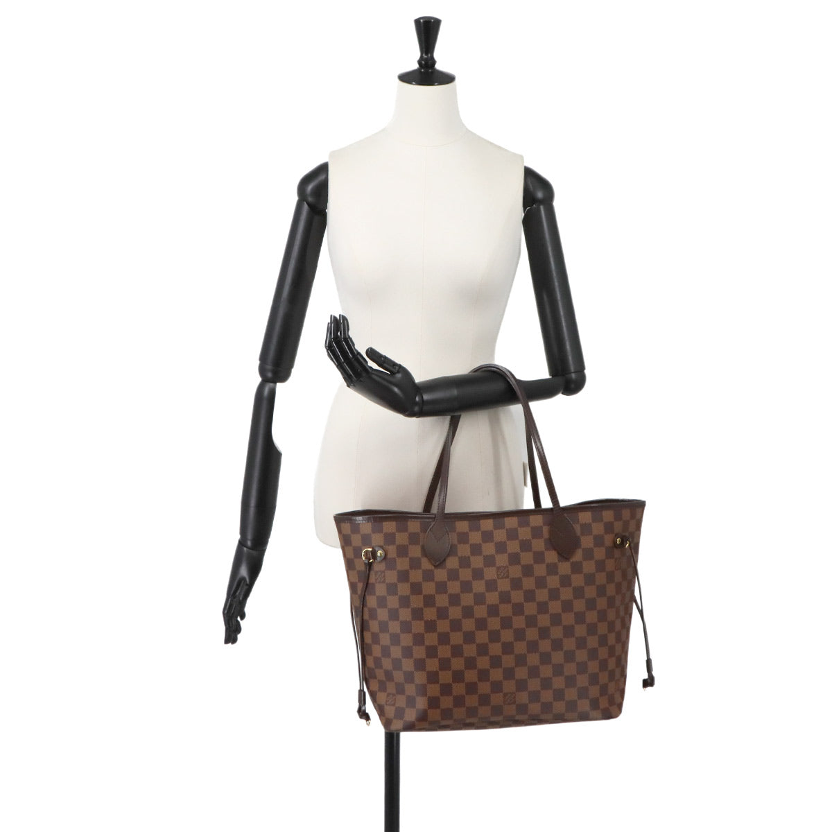 Damier Neverfull MM Tote Bag Ebene Cerise N51105 Purse