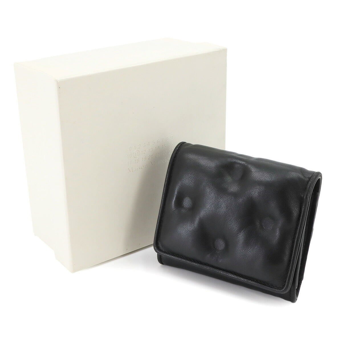 Glam Slam Compact Wallet Black Leather Purse