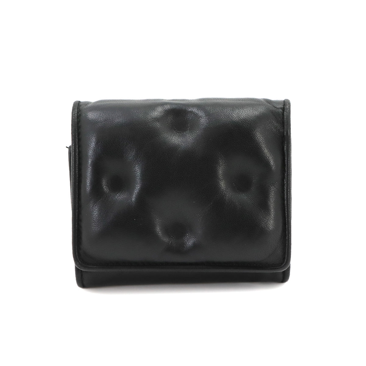 Glam Slam Compact Wallet Black Leather Purse