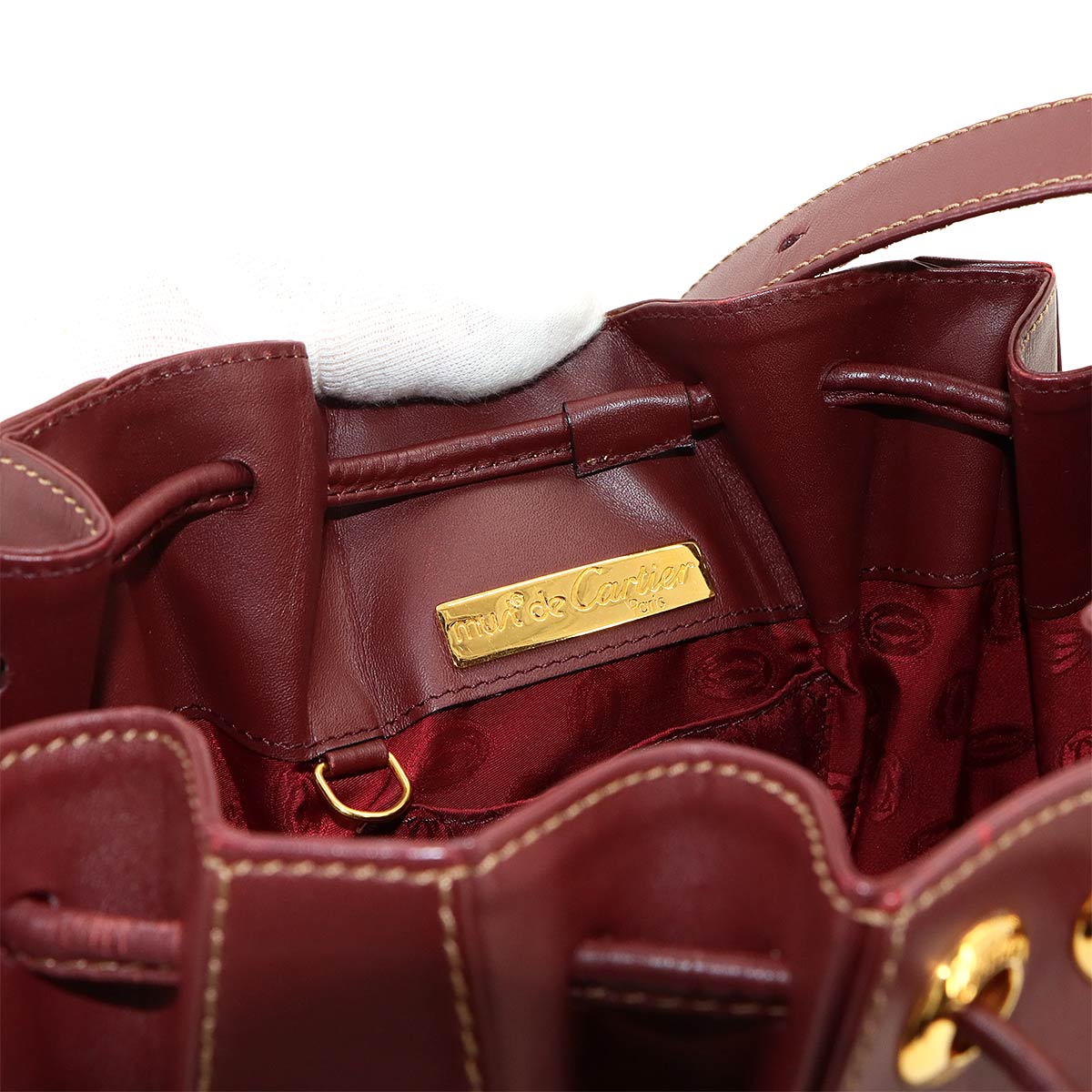 Must Line Shoulder Bag Leather Bordeaux Purse