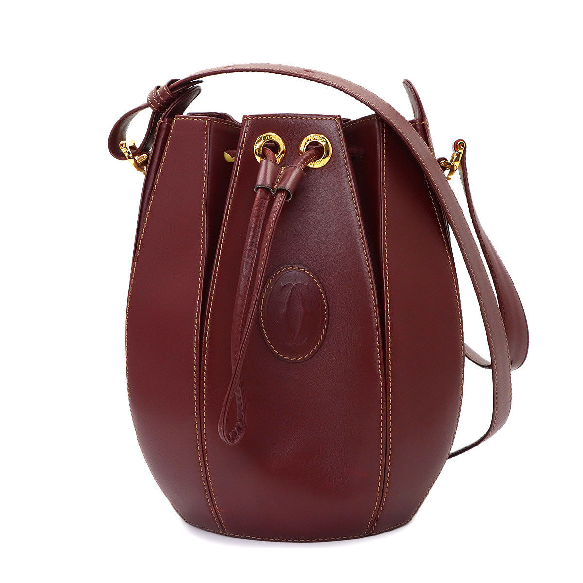 Must Line Shoulder Bag Leather Bordeaux Purse