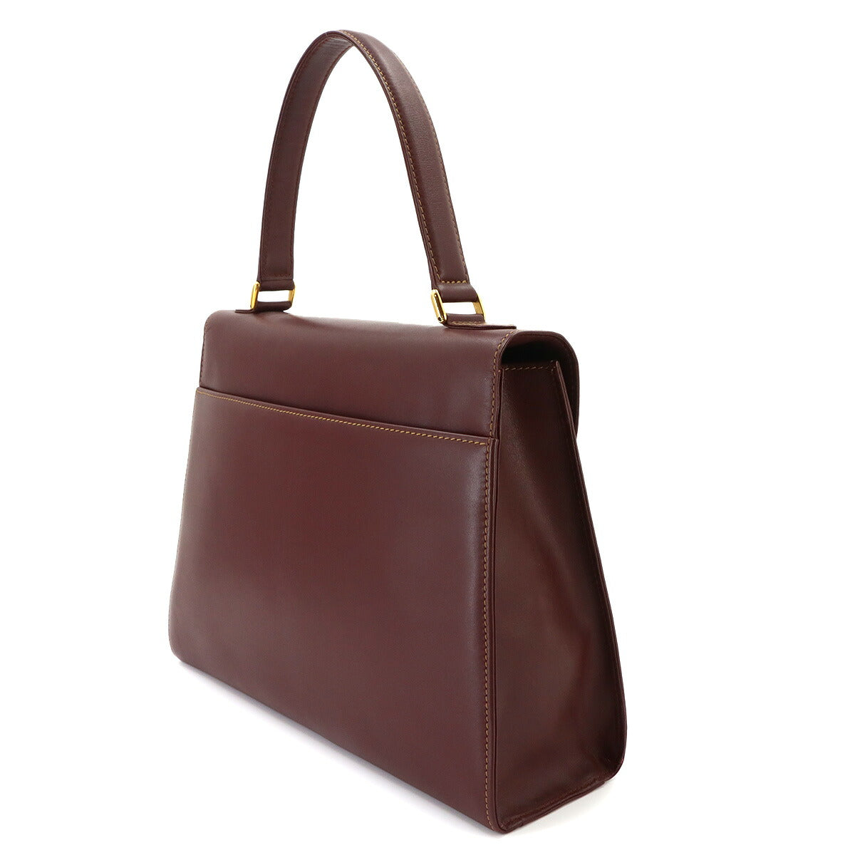 Must Line Hand Bag Leather Bordeaux Purse