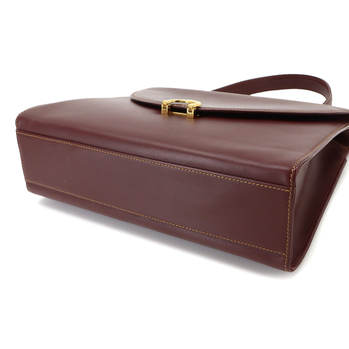 Must Line Hand Bag Leather Bordeaux Purse