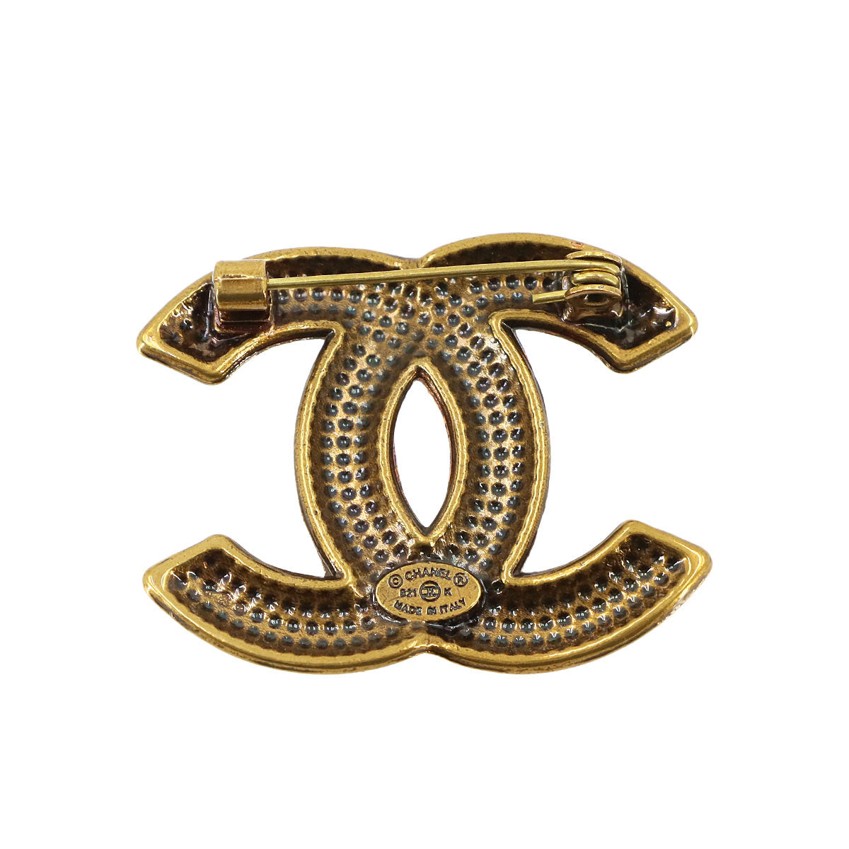 CHANEL Coco Mark Brooch Gold B21K Accessory