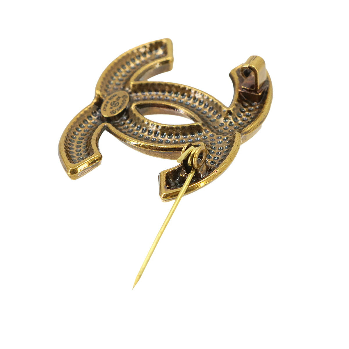 CHANEL Coco Mark Brooch Gold B21K Accessory