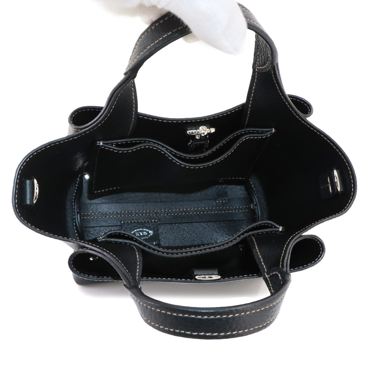 Timeless Micro 2way Hand Shoulder Bag Leather Black