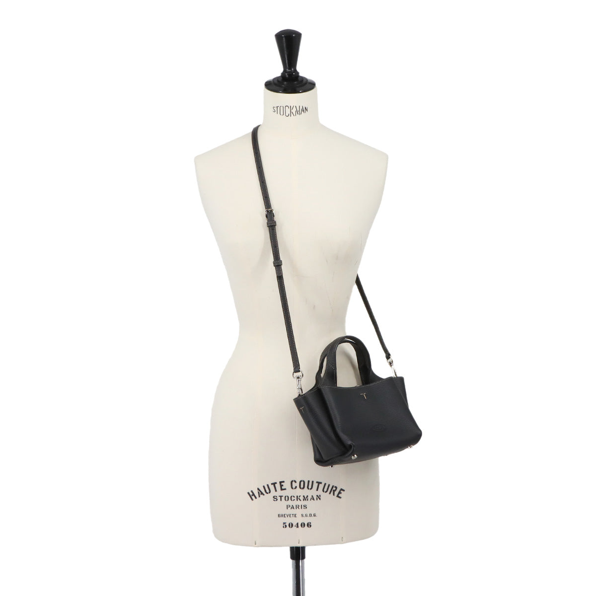 Timeless Micro 2way Hand Shoulder Bag Leather Black