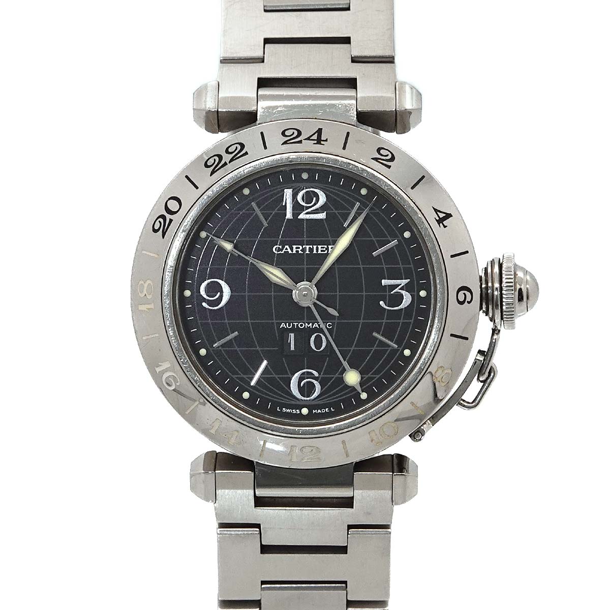 Cartier Pasha C Meridian GMT Big Date W31049M7 Automatic Boys watch