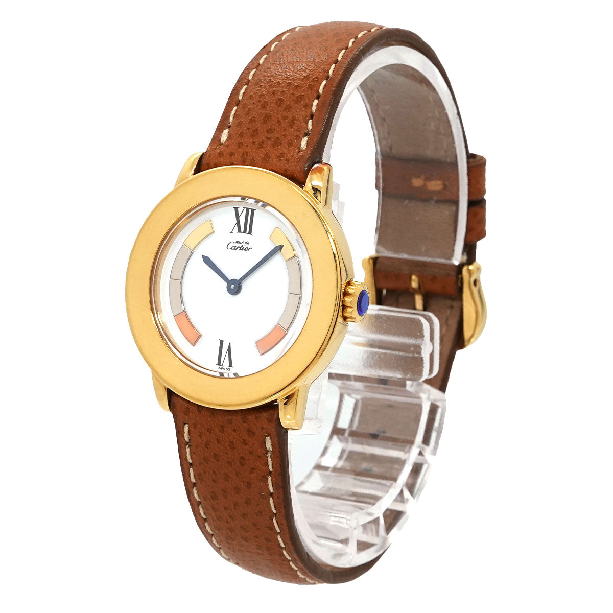 Must Ronde Vermeil W1009143 White Dial Silver 925 Ladies Watch