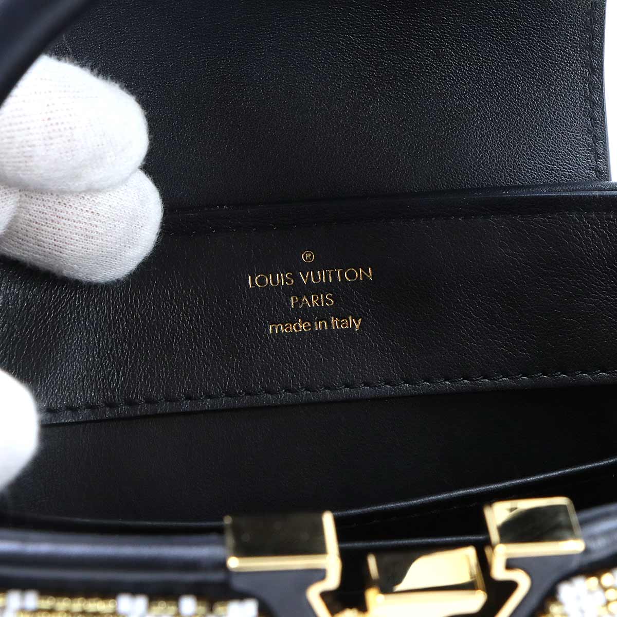 Capucines MINI Hand Shoulder Bag Leather Black M21494