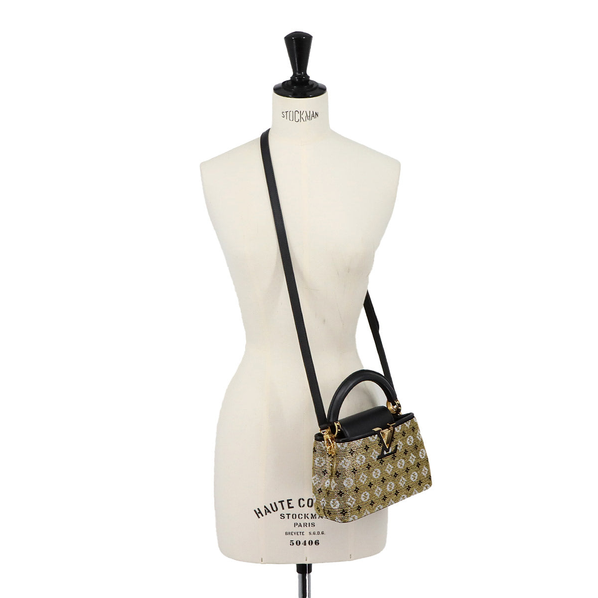 Capucines MINI Hand Shoulder Bag Leather Black M21494