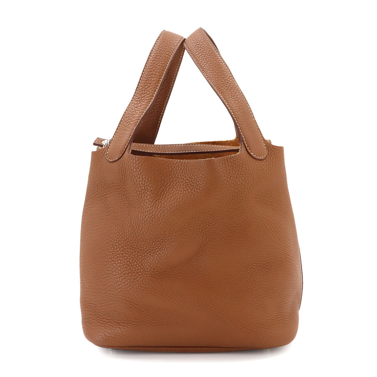 Picotin Lock MM Hand Bag Taurillon Clemence Gold Purse
