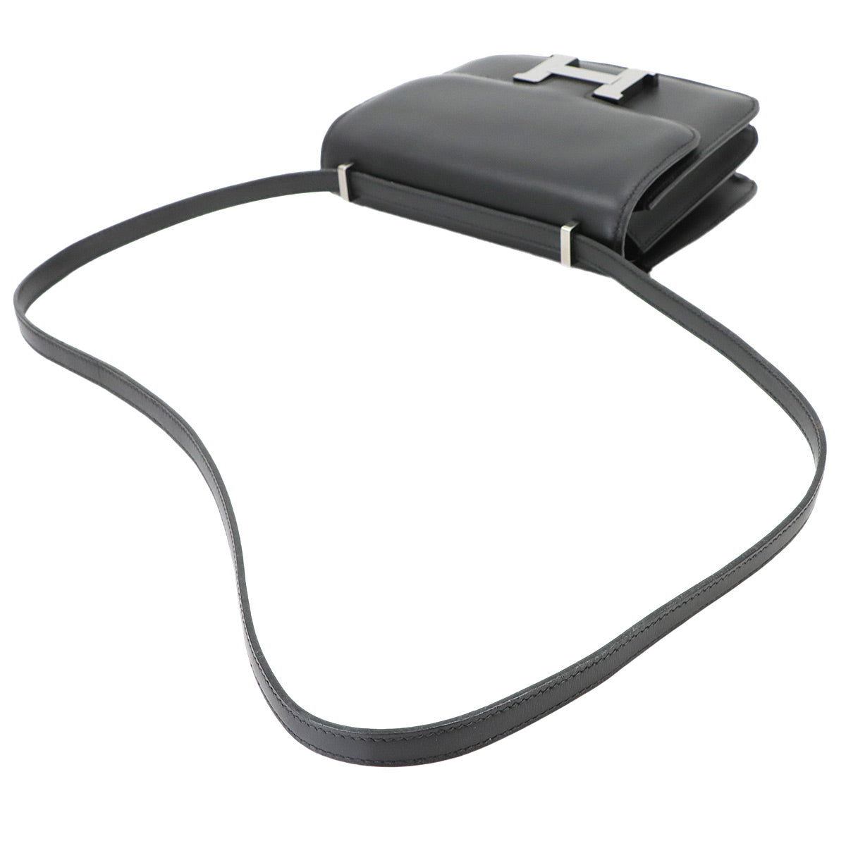 Constance Mini 18 Shoulder Bag Box calfBlack Ruthenium Purse