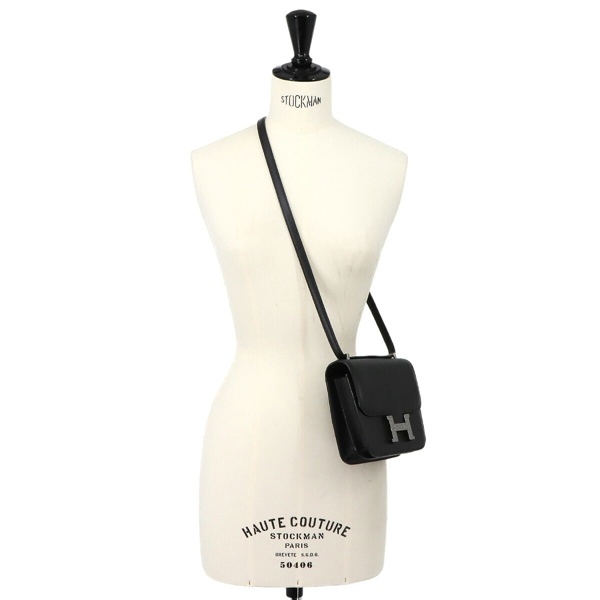 Constance Mini 18 Shoulder Bag Box calfBlack Ruthenium Purse