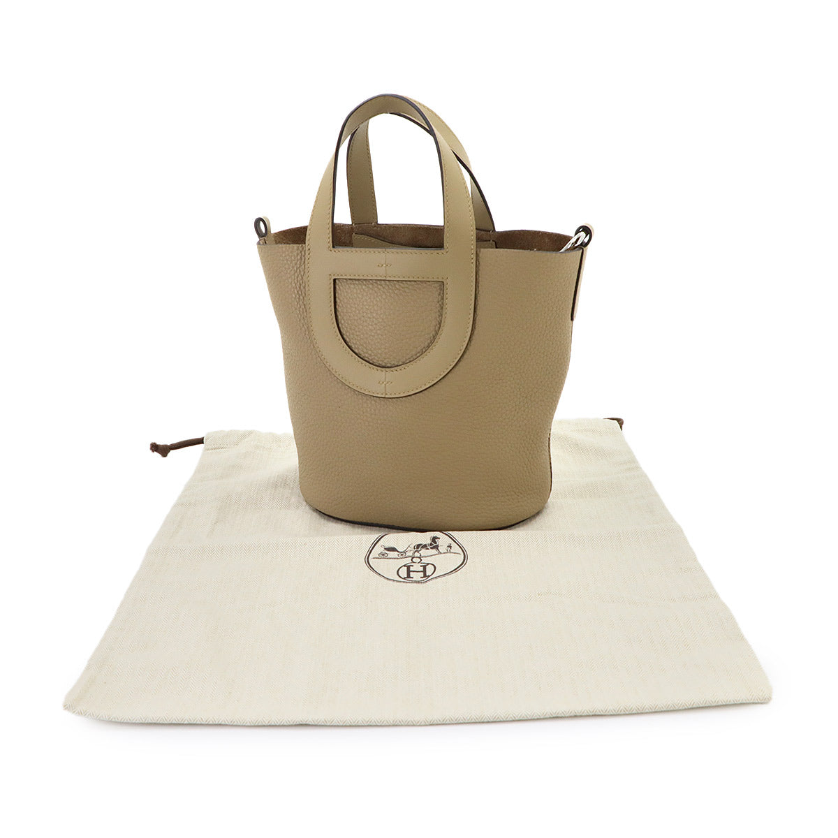 In the Loop 18 Hand Bag Taurillon Clemence Swift Beige Marfa